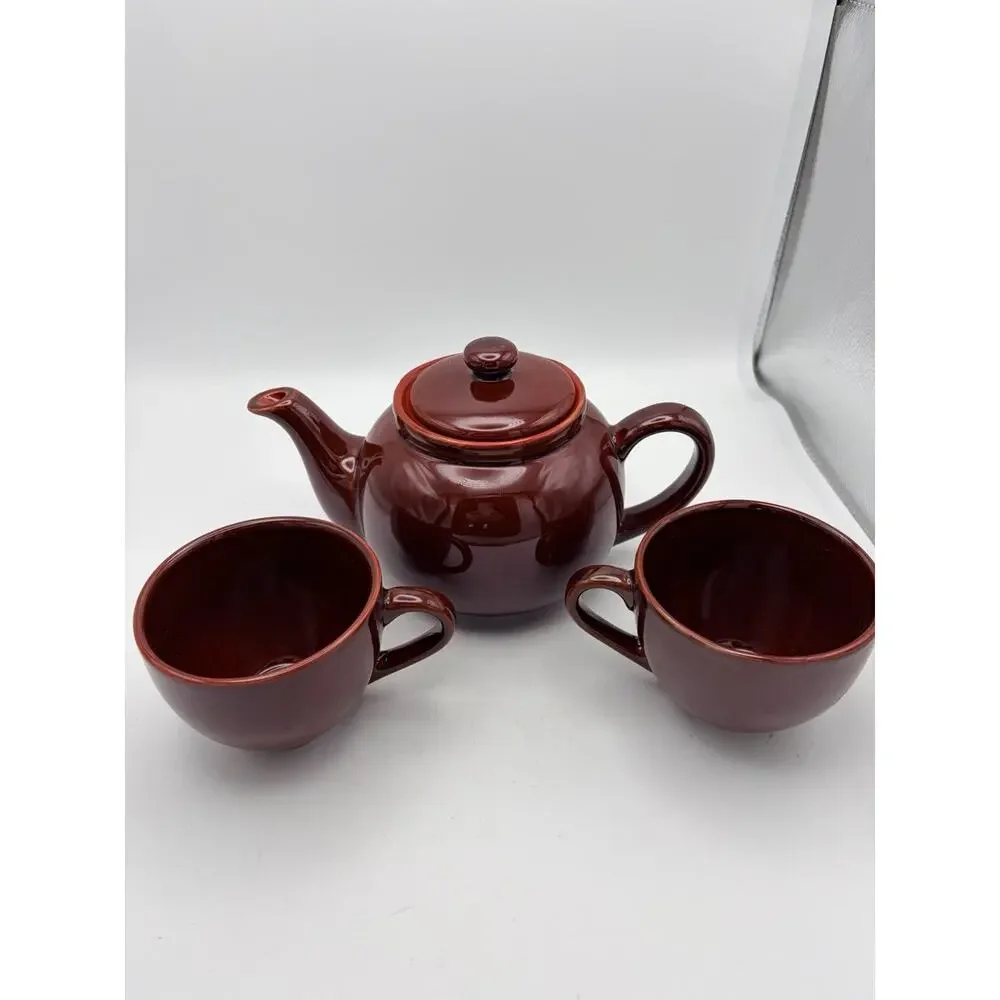 Vintage Pier 1 Imports Tea Set With Teapot and 4 Cups